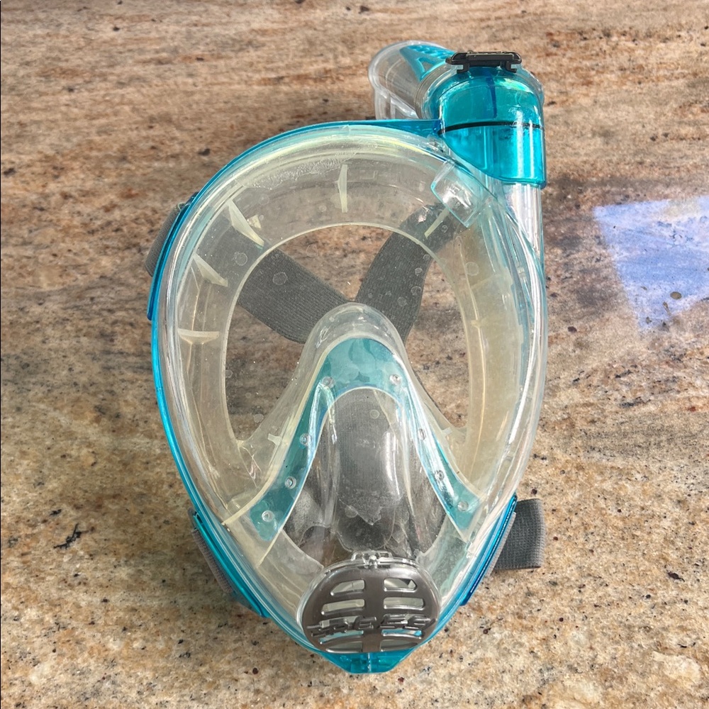 Full Face Snorkel Mask in Blue and Clear